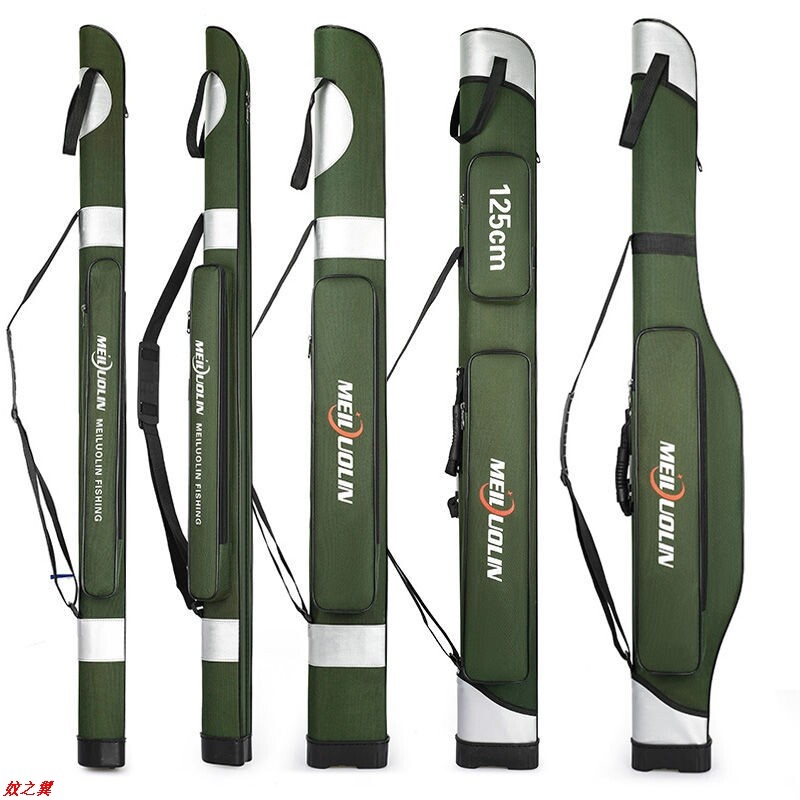 Hard shell bag bracket bag fishing gear bag fishing rod bag waterproof fishing bag belly bag 1 25m double-layer sea rod bag