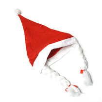 Manufacturer direct sales Christmas hat non-woven braid braid hat common hat Christmas lady hat Christmas decorations 2016