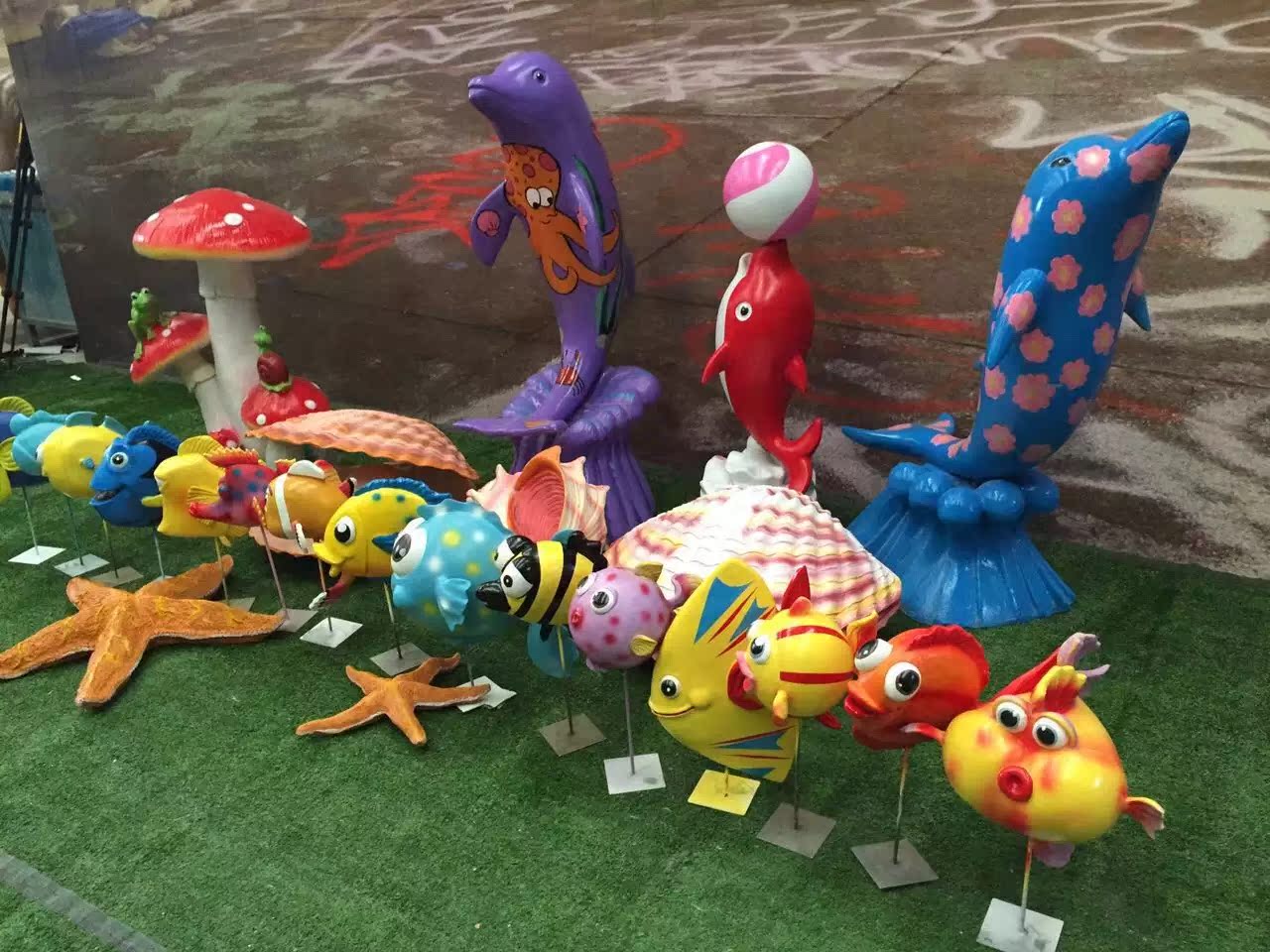 Commercial event Exhibition props Marine exhibition model Glass fiber resin Sculpture Marine Life Plant Great Pendulum