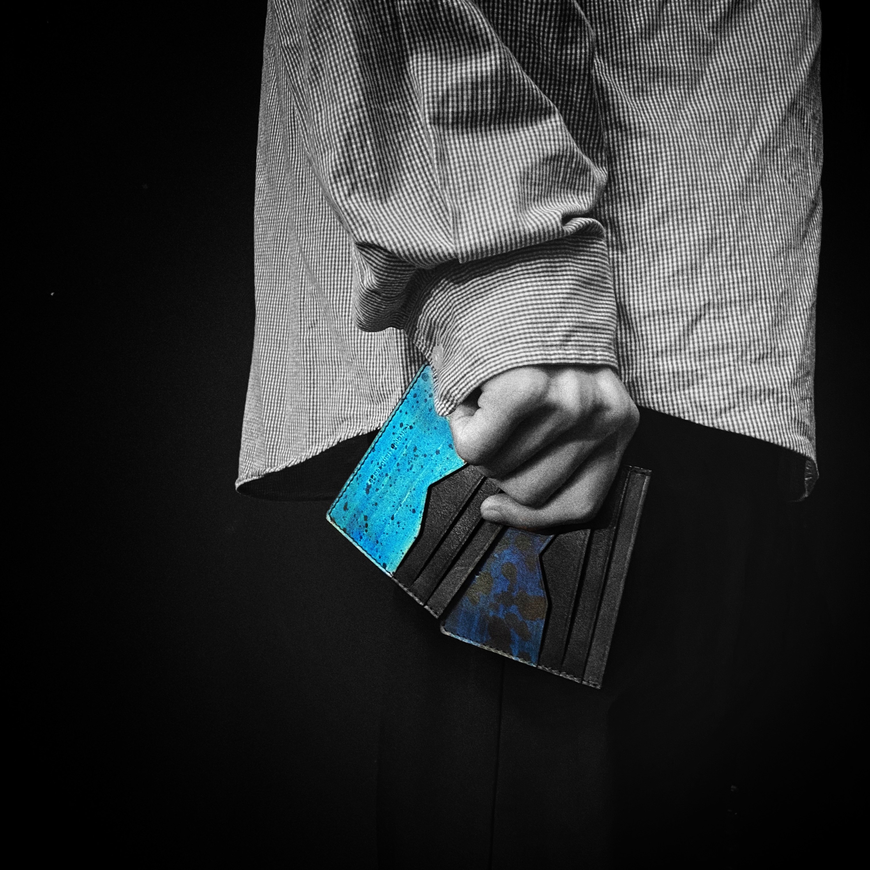 Fengma sewing horse original hand - made cow leather change bag leather couple ancient cuka package to boyfriend and girlfriend custom engraving