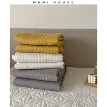  Simple cotton bed cover star moon padded bed sheet cotton three-piece quilted sofa cover blanket spring and summer thin mat