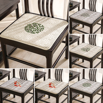  Four seasons cotton chair cushion embroidered living room hotel cushion Chinese solid wood ring chair cushion Restaurant non-slip thickened fart cushion