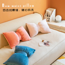  ALEX girl heart bow embroidery pillow Living room sofa pillow Office car waist pillow bay window decoration