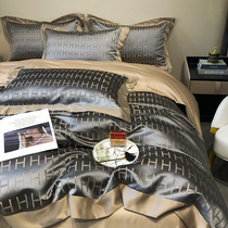 ALEX luxury retro style black gold 120 pure cotton bed four-piece cotton 100 high-end quilt cover summer style