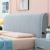  Nordic bedside cushion solid color tatami large backrest simple bed waist protection soft bag anti-collision sofa cushion cover