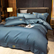  160 Xinjiang long staple cotton four-piece set cotton cotton cotton bed sheet bed sheet duvet cover summer ice silk bedding