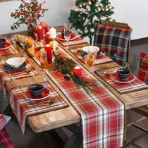  ALEX Christmas birthday American festival red plaid tablecloth ins Nordic tablecloth custom party coffee table cloth