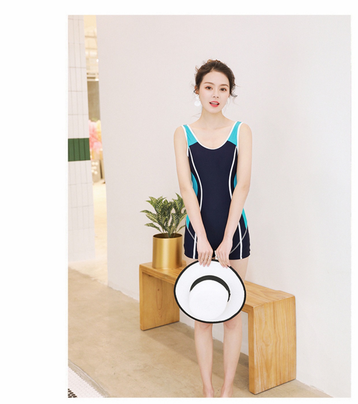 Áo tắm nữ bảo thủ vest Xiêm võ sĩ che bụng đã được đào tạo chuyên nghiệp dành cho người lớn áo tắm một mảnh