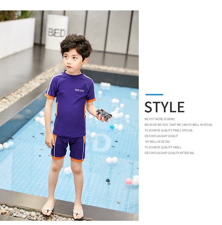 Đồ bơi trẻ em nam Cơ thể trẻ em năm điểm quần short boxer phù hợp với trẻ nhỏ Kem chống nắng lớn chuyên nghiệp Đồ bơi nhanh khô - Bộ đồ bơi của Kid đồ bơi liền thân cho bé gái