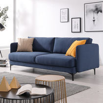Nordic luxury home living room with cotton and linen sofa simple modern small apartment double triple seat latex cloth sofa