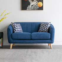 Nordic fabric sofa apartment rental room guest lounge Japanese double seat cotton linen sofa