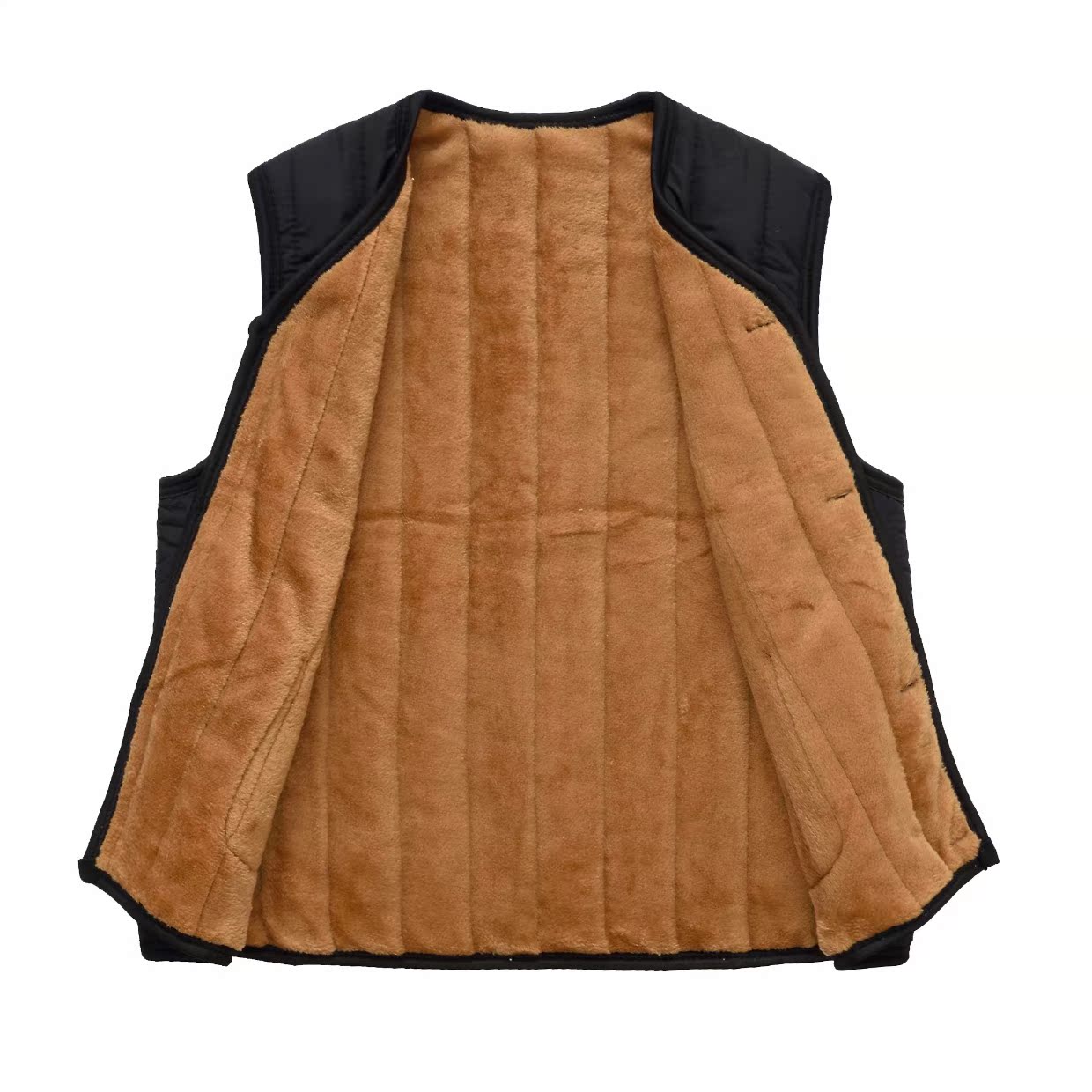 Áo vest nam trung niên mùa thu và mùa đông mới bố cộng với nhung dày cỡ lớn cotton nam vest vest trung niên áo khoác nam mùa hè