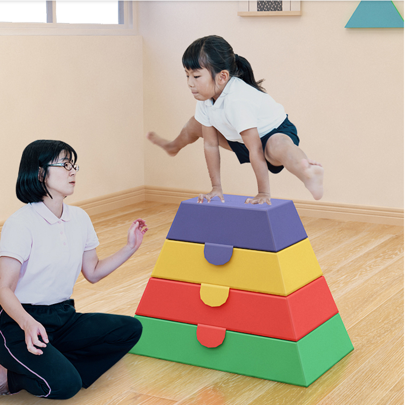 Children's software Saddle Horse Suitable Body Energy Trainer Materials Feel Integrated Jumping Box Small School Gymnastics Across Barrier Combined Toys