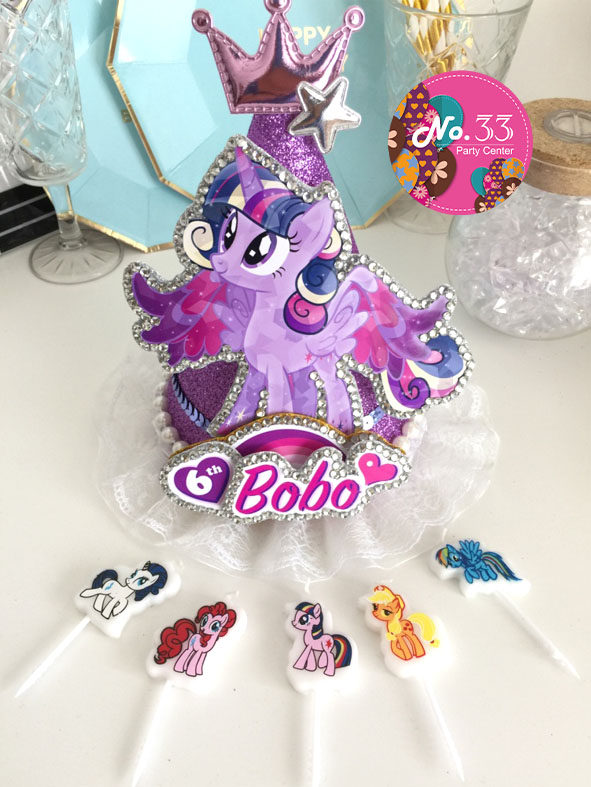 Hot selling cartoon pony rainbow pony shape birthday creative candle cake special smoke-free safe to buy