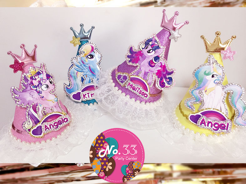 Hot pin Small Horse Rainbow Little Horse Birthday Hat Universe Princess Moon Princess Clouds Treasure Chic Purple Delight APPLE GAL