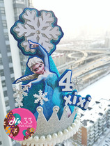 Hot selling Princess Aisha Frozen theme party protagonist cap exclusive custom childrens birthday party dress supplies