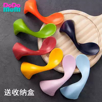 American Kizingo Crooked Spoon baby boy bent spoon baby training tableware non-staple food learning eating spoon