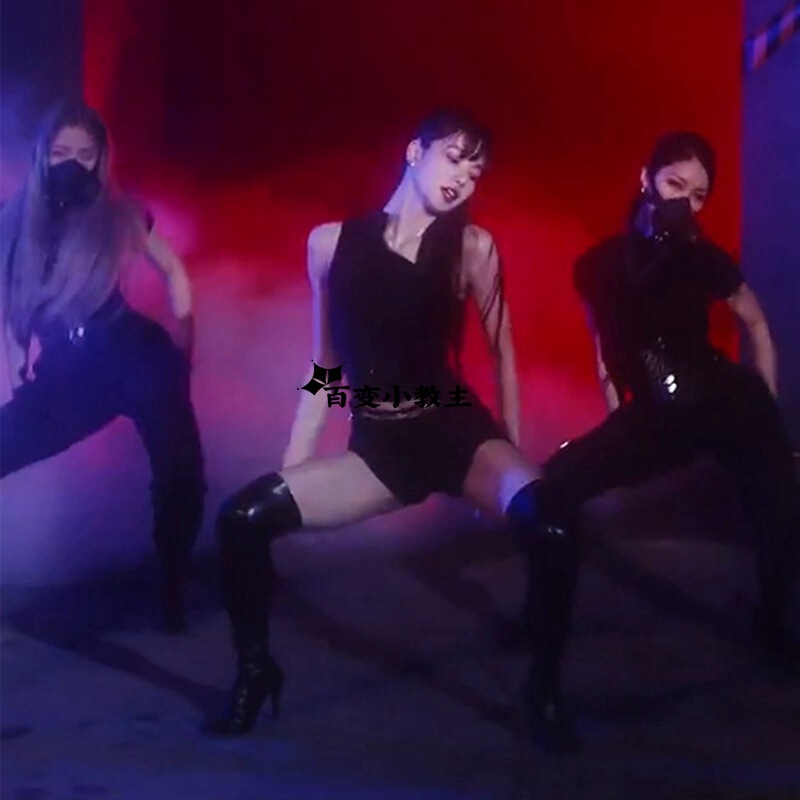 Lisa Long Boots, Ultra-Stable Pointed-Toe Patent Leather Jazz Dance Boots, Shiny Leather Over-The-Knee High Heels, New Height-Increasing Boots