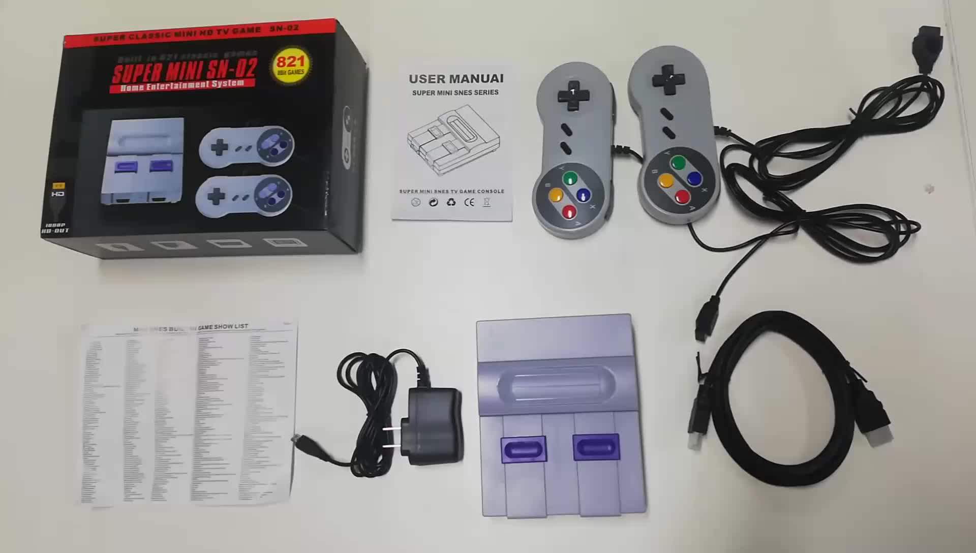 Top Selling Hdmi Games Console 821 Family Video Game System 8 Bit Super Mini Sn02 Game Consola