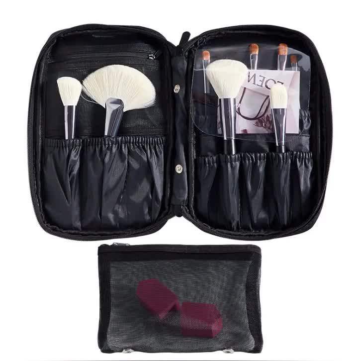 Best Selling Black Cosmetics Makeup Brush Bag With Private Label Buy
