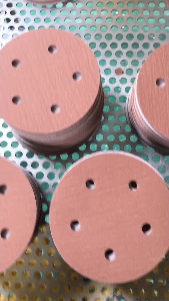 6 Inch 6 Holes Hook And Loop Sanding Disc Aluminum Oxide Sandpaper