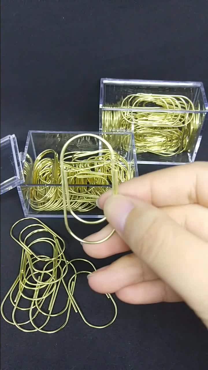 Golden Customized Promotional Large Size Jumbo Wire Paper Clips