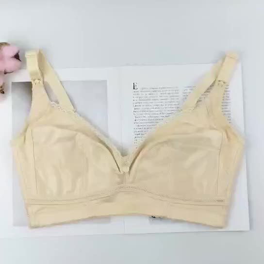 Plus Size Full Cup Wireless Maternity Bra Adjustable Front Buttons Pregnant Nursing Bras Buy