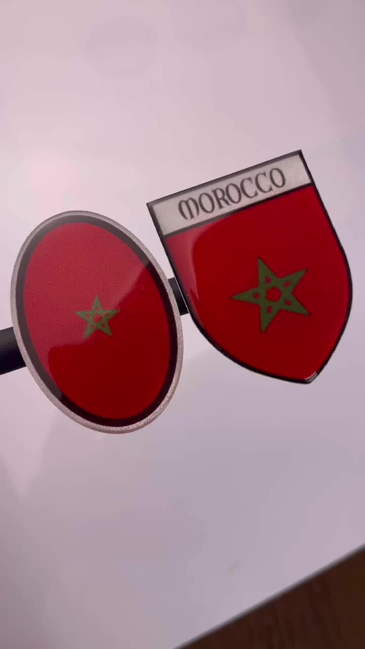 Autocollant Dos Hermanas Drapeau Résine 3D Vinyle Adhésif - Relief