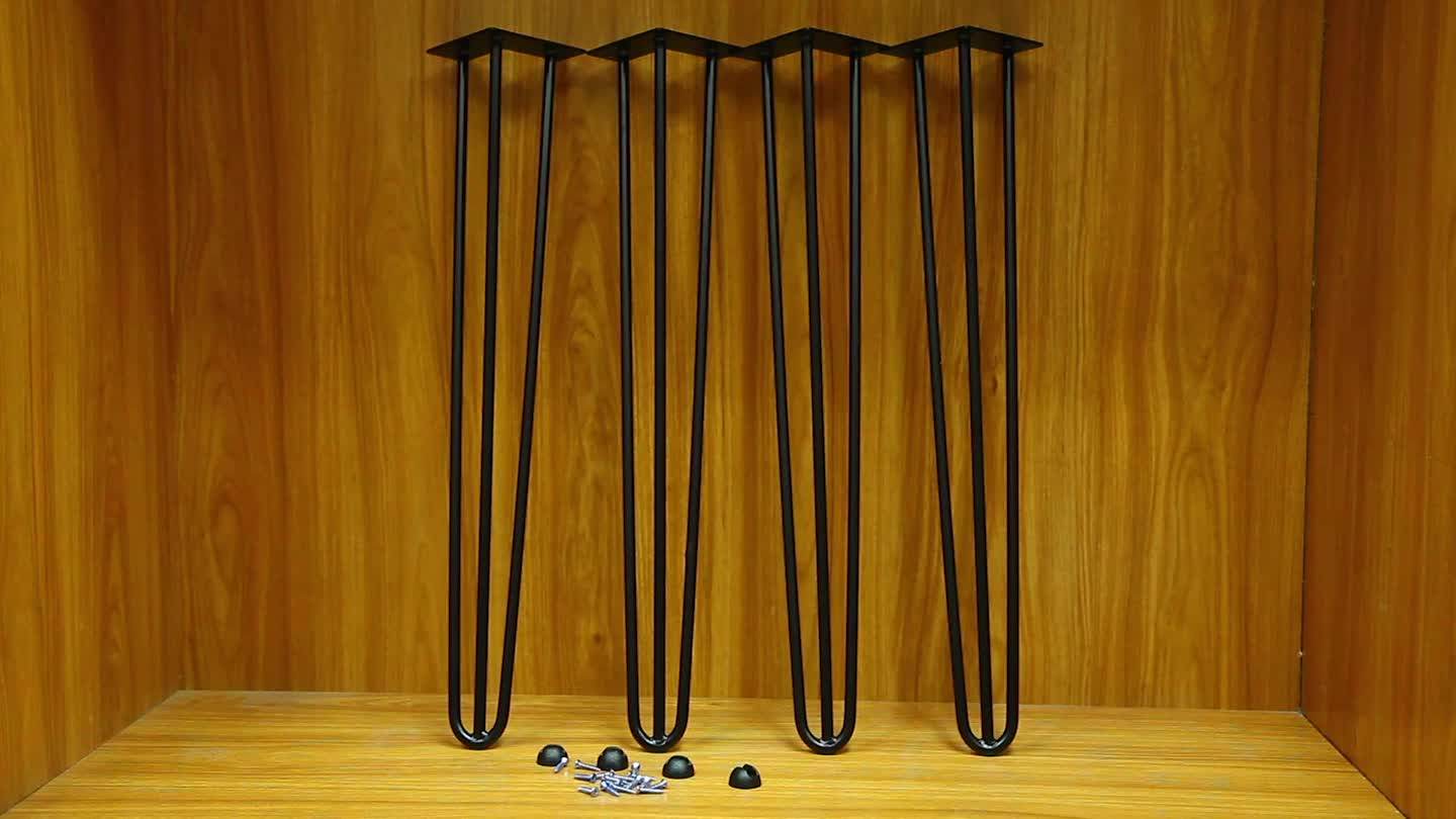 Custom Wholesale Cheap Metal 440 Inch Cast Iron Hairpin Legs Coffee