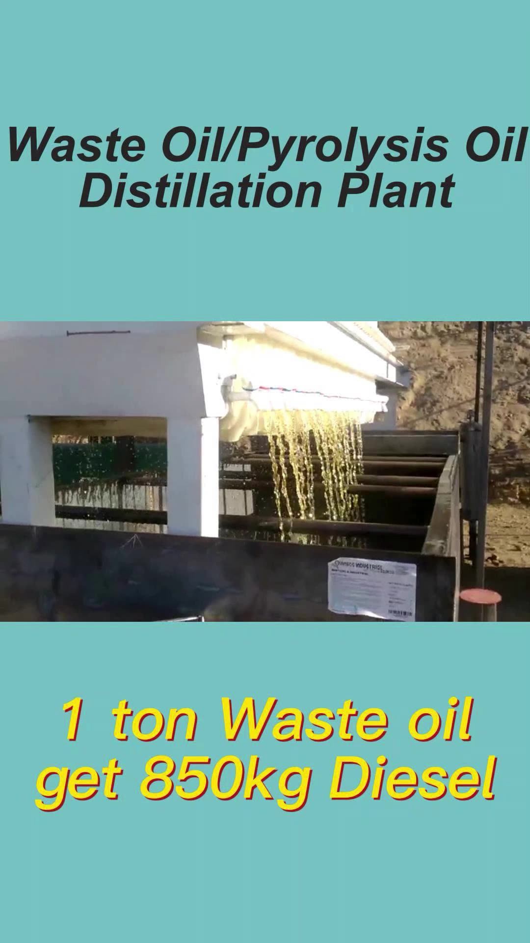 Semicontinuous Used Oil Recycling Refinery Machine Turn Waste Fuel Oil