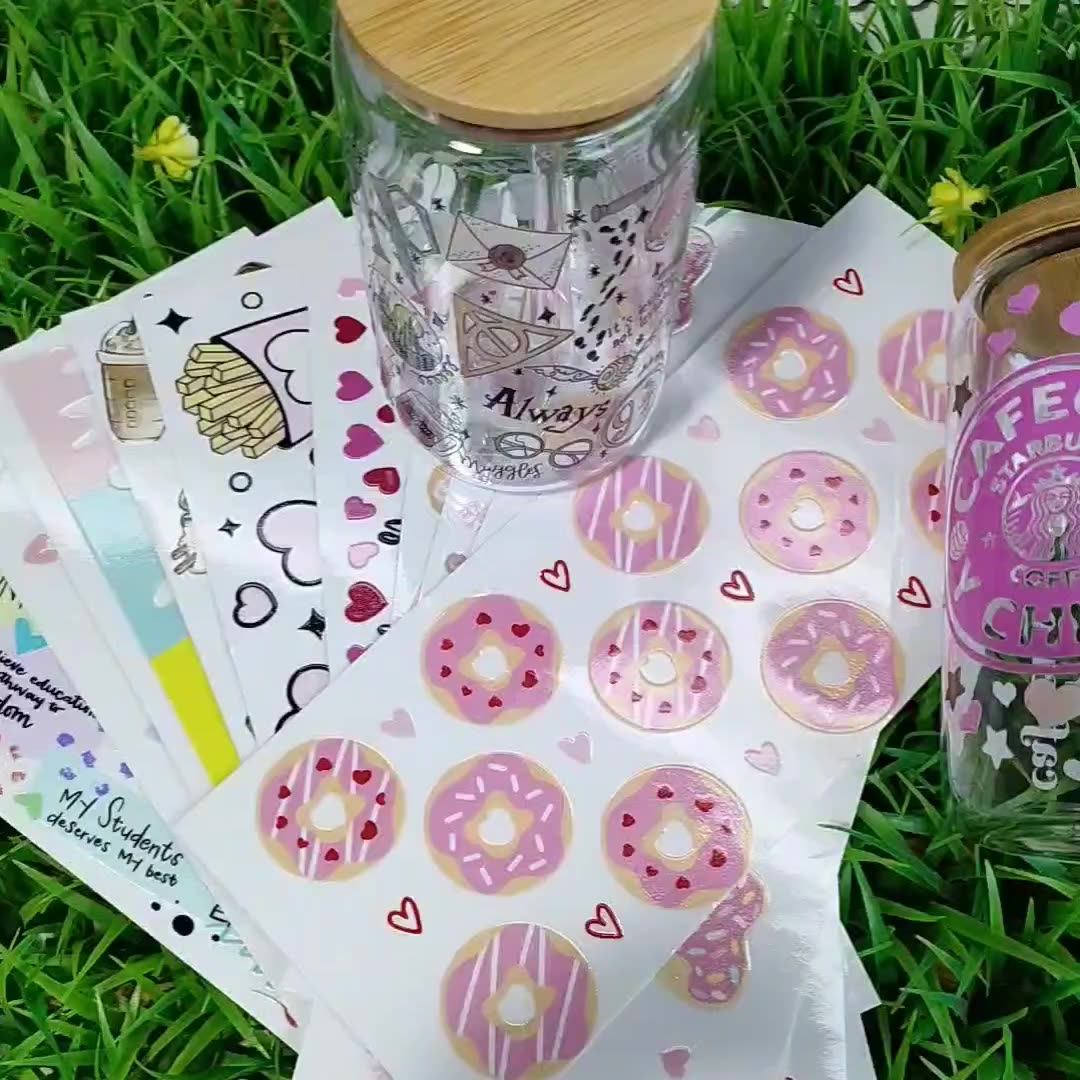 Osmo Ready To Transfer Custom Uv Dtf Vinyl Cup Wrap Designs Transfer