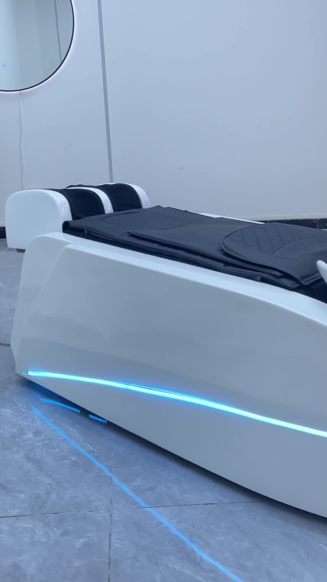 Japanese Head Spa Massage Bed with Steam Therapy, PU Leather