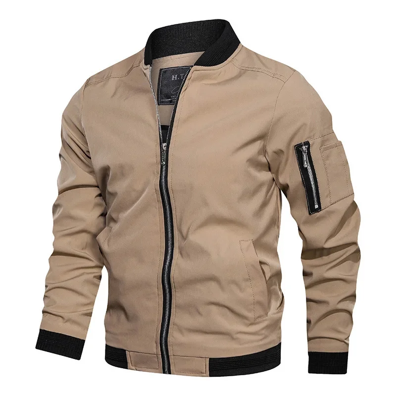 Демисезонная тонкая бейсбольная цветная куртка, тренч для отдыха, Aliexpress, Amazon, высокий воротник, плюс размер
