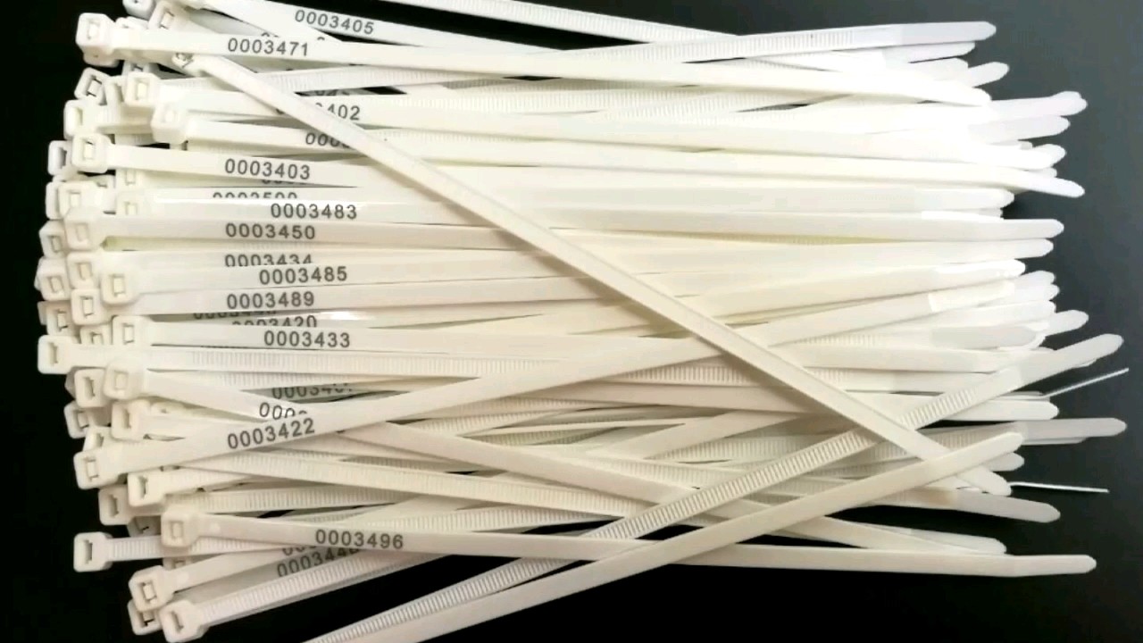 Plastic Nylon Printed Numbered Zip Ties Buy Numbered Zip Ties,Printed