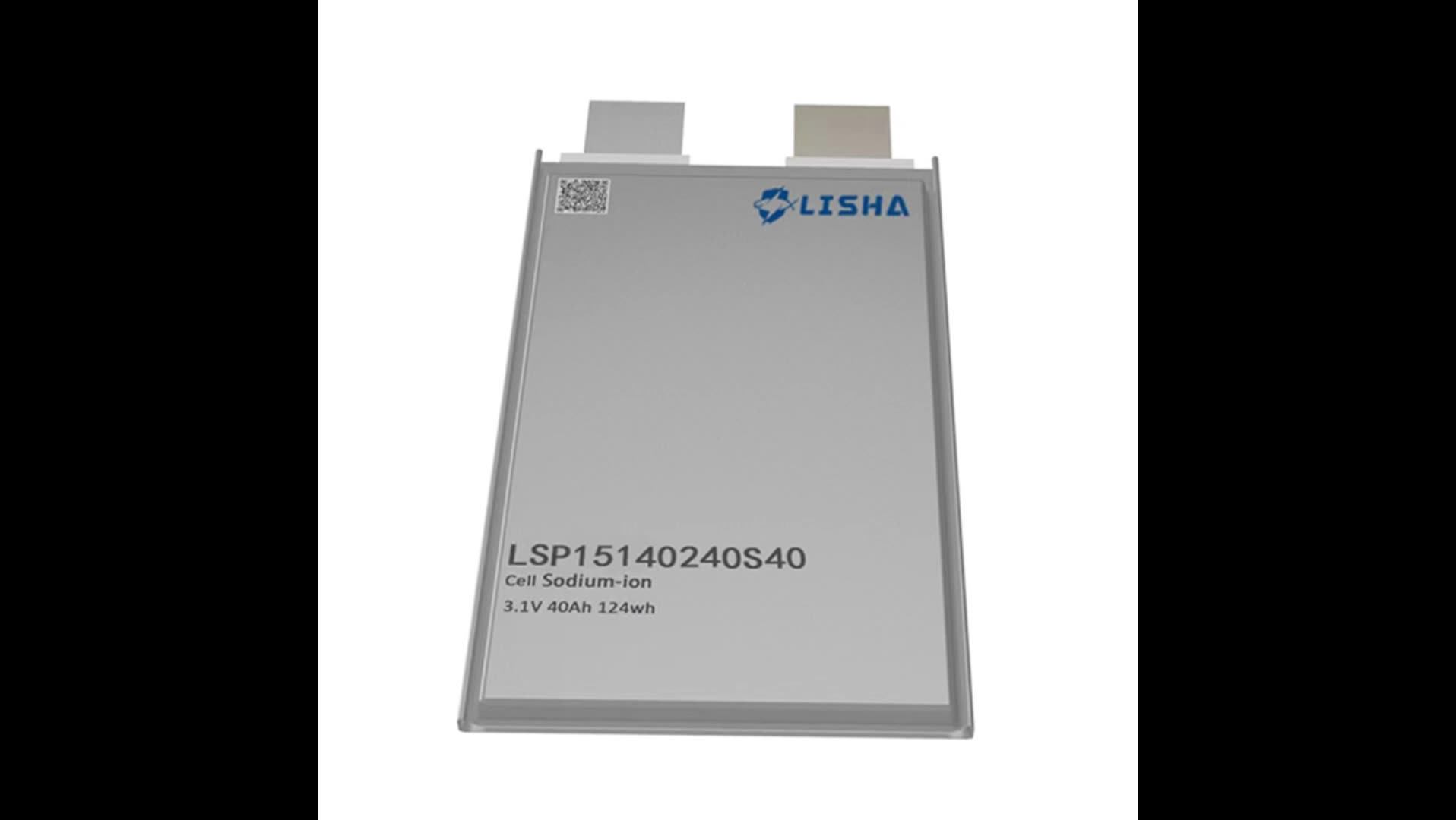 Lisha Distributor Price Rechargeable 3.1v 40ah Sodium Battery Na Ion Battery Pouch Cell Polymer