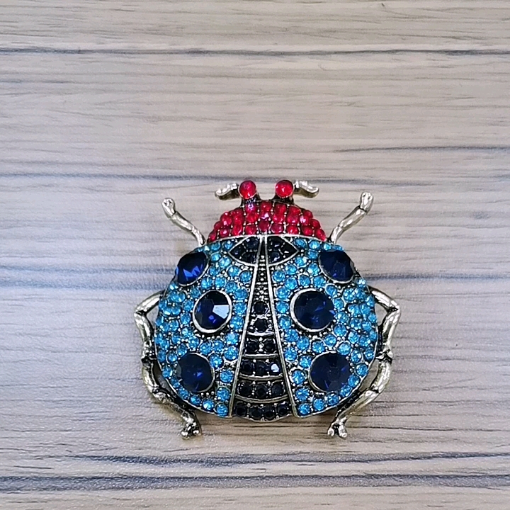 Teal Ladybug Broach/blue Bug Brooches/ Insect Jewelry For Ladybugs