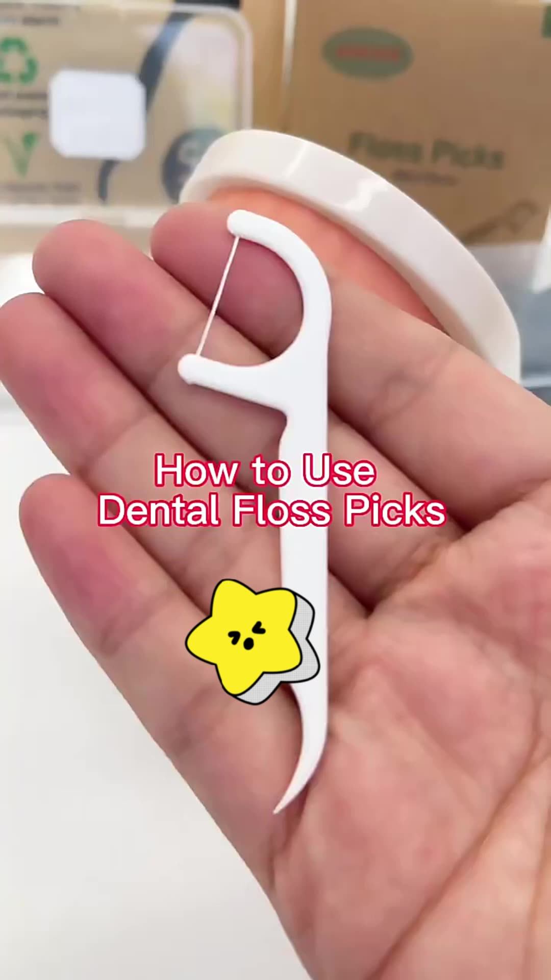 Completely Biodegradable Teeth Picks Pla Tooth Clean Gum Dental Floss Picks Biodegradable Dental