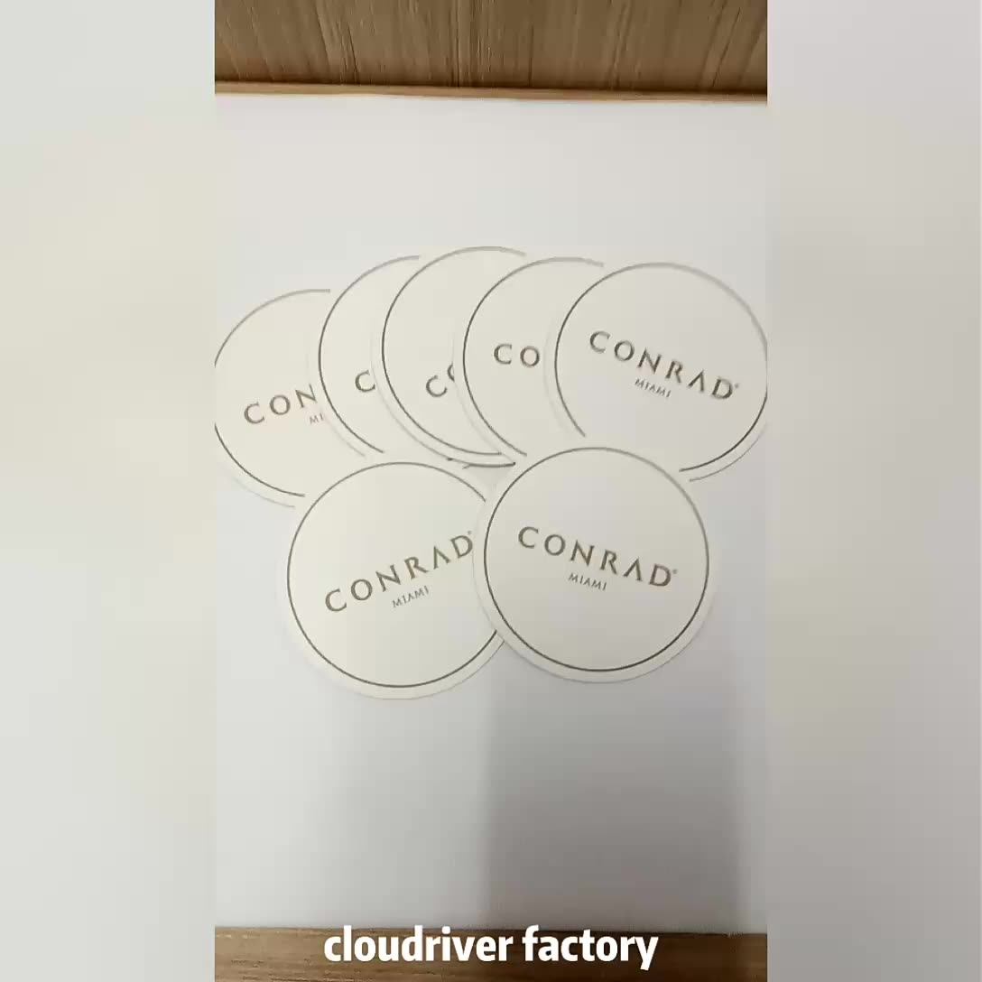 Custom Logo Drink Bar Coasters Disposable 1.5mm Absorbent Paper