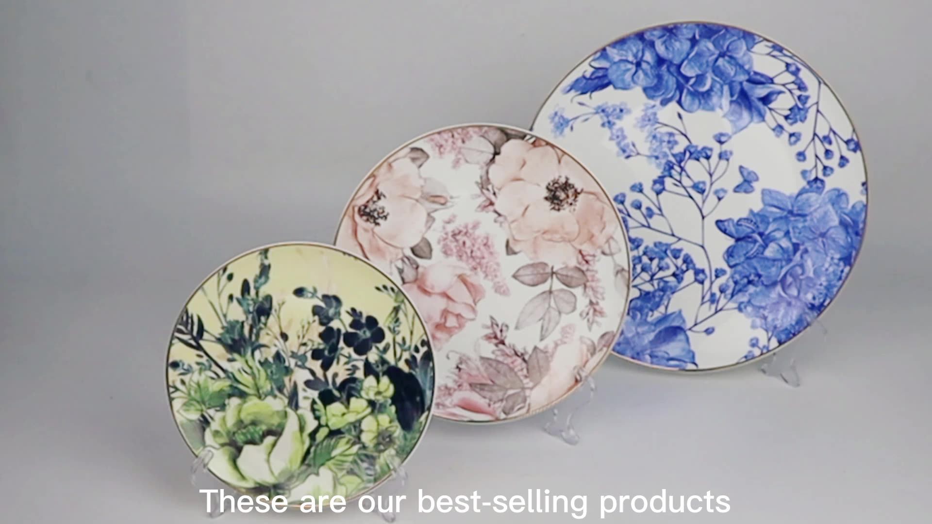 Wholesale Catering Hotel Wedding Dinner Plate Restaurant Blue Ceramic