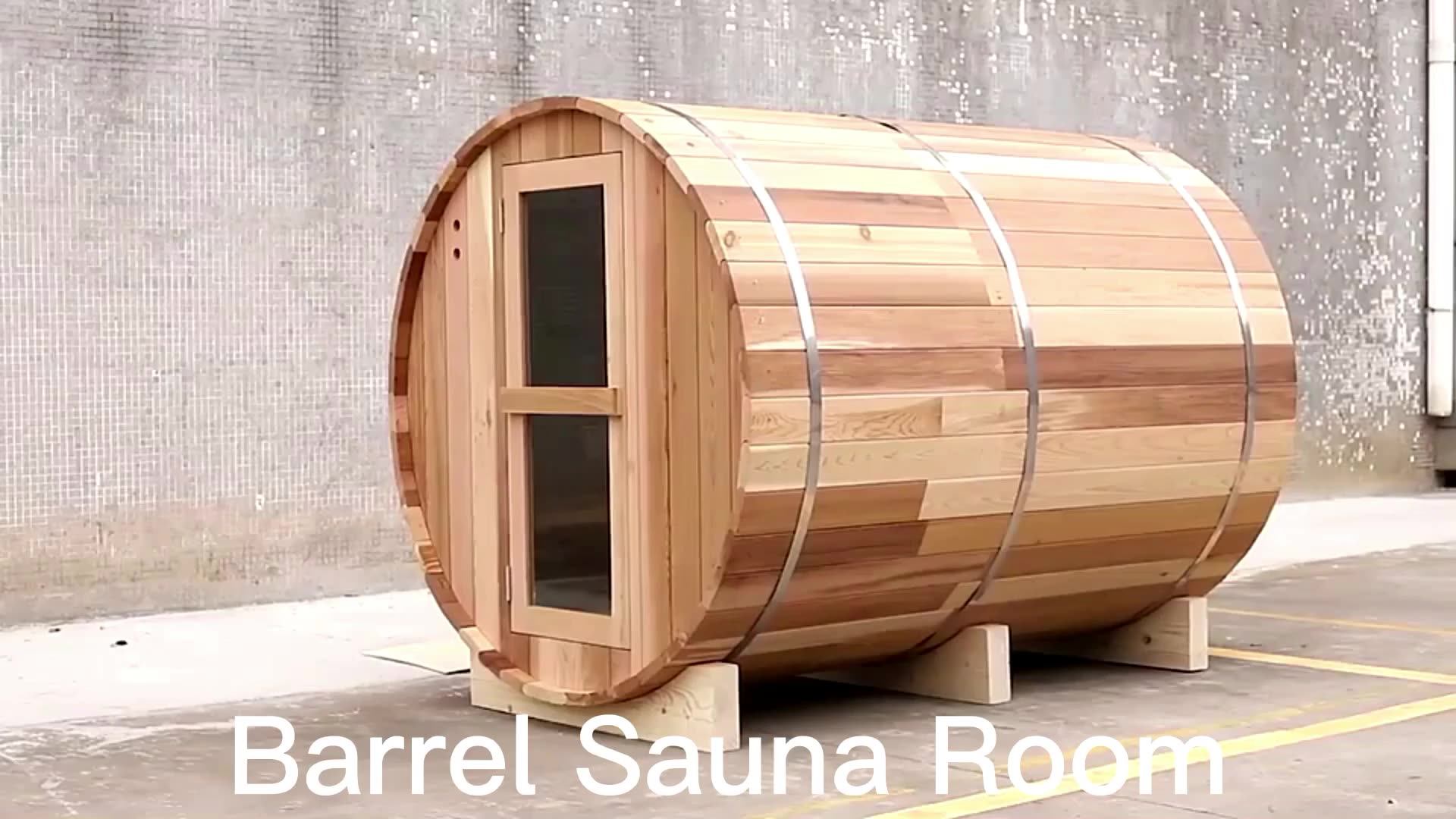 Outdoor Traditional Steam Barrel Sauna Cabin Sauna Dome Outdoor Barrel Room Sauna With Hemelock