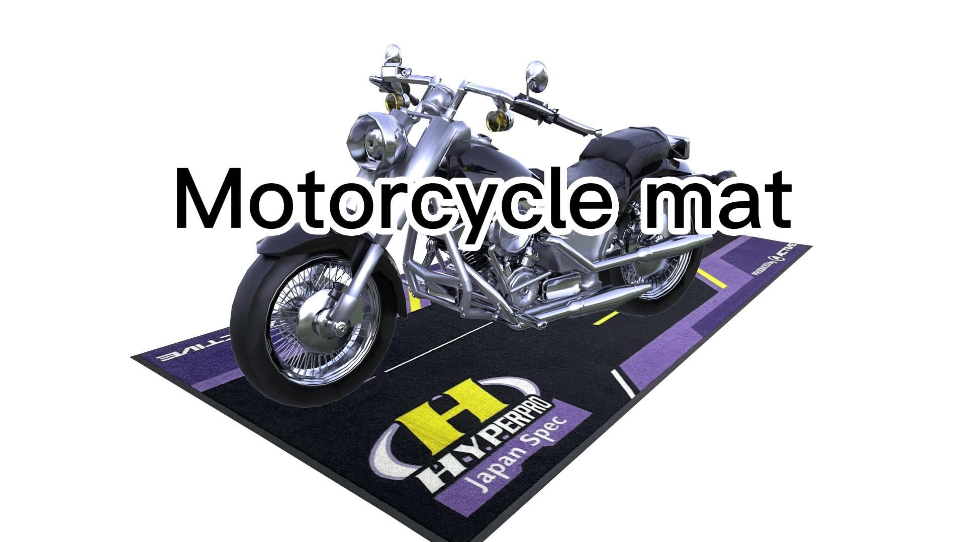 Printed Branded Logo Motorcycle Pit Rubber Carpet Customized