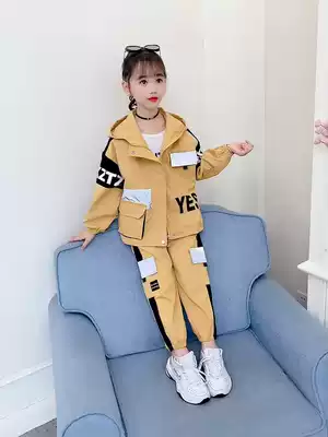 Girls ' autumn net red suit 2021 new trendy children's foreign style explosive spring and autumn clothes girls sports two-piece suit
