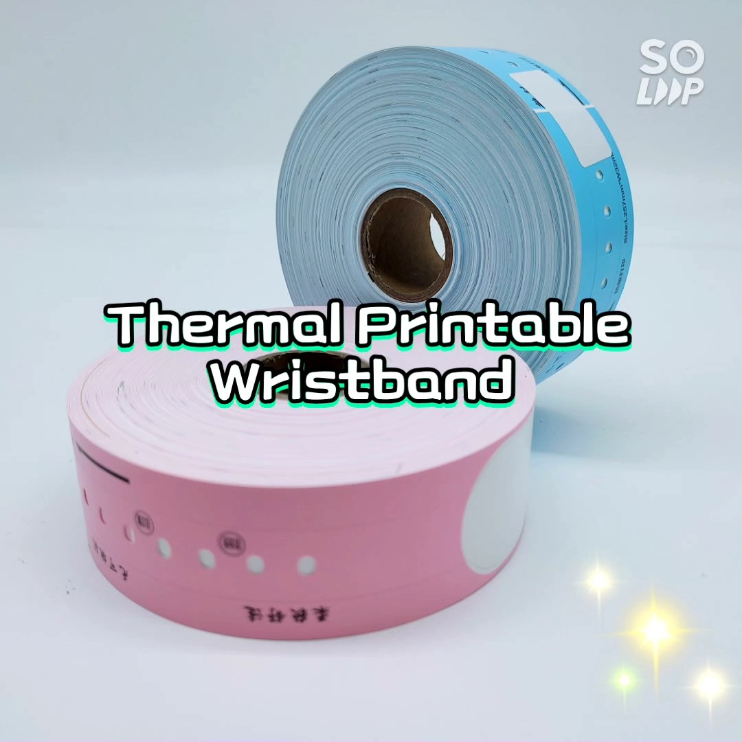 Ddjoy Thermal Wristband Customizable Printable Eco Friendly Snap Lock