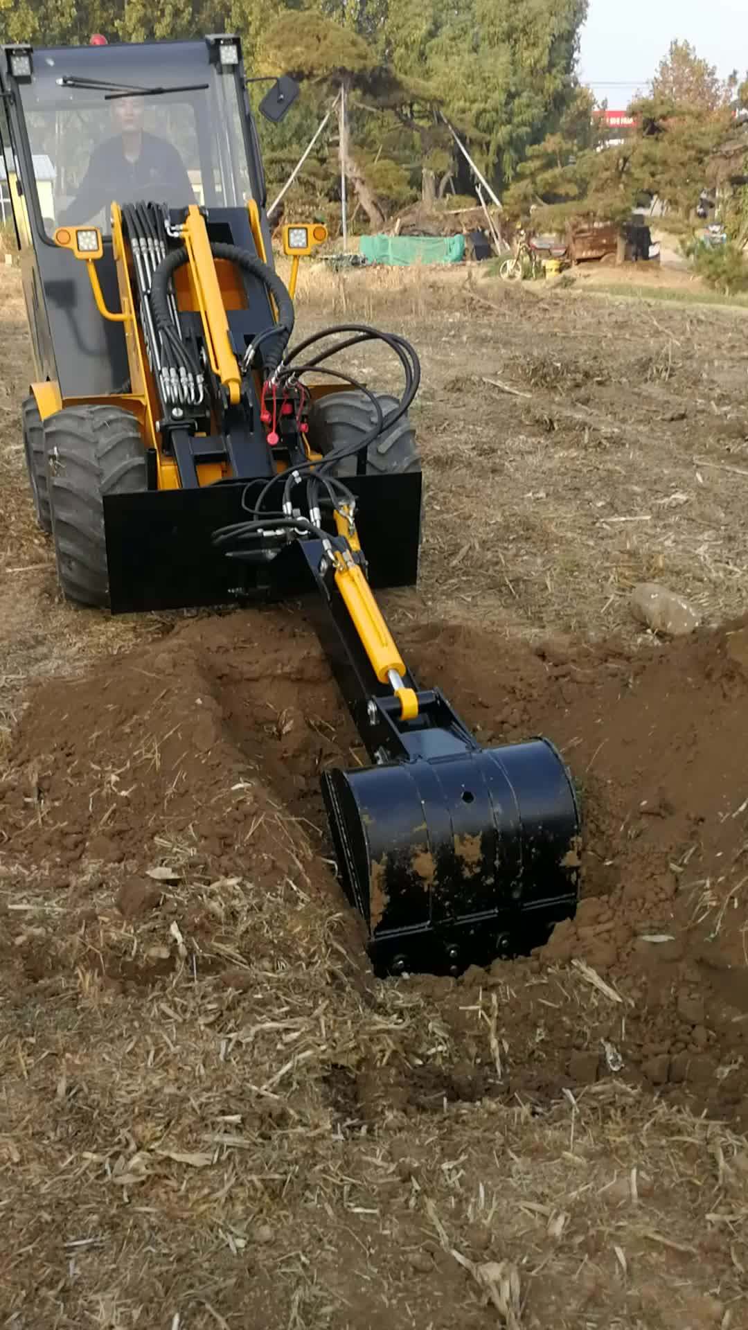 Philippines Tractor Wood Skip Loader With Towable Boom Lift Backhoe