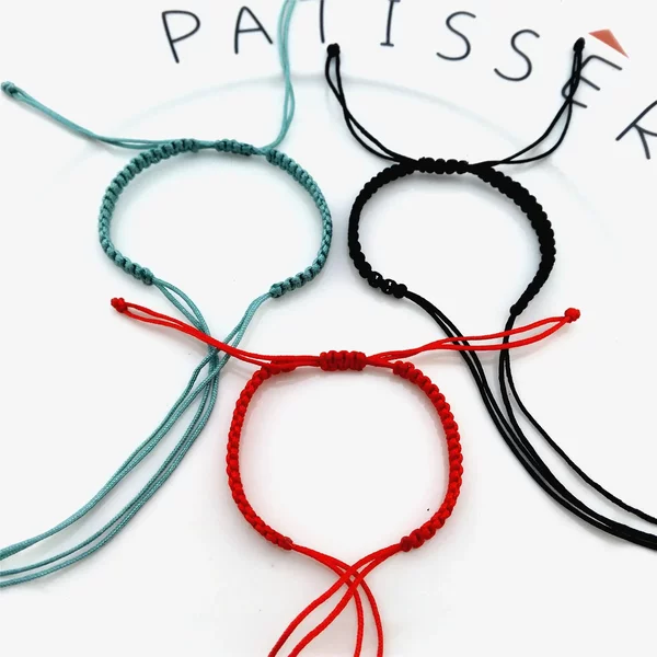 Hand-Woven Flat Knot Bracelet Rope Semi-Finished Product Can Be Beaded for Adults and Children, Simple DIY Jewelry Accessories