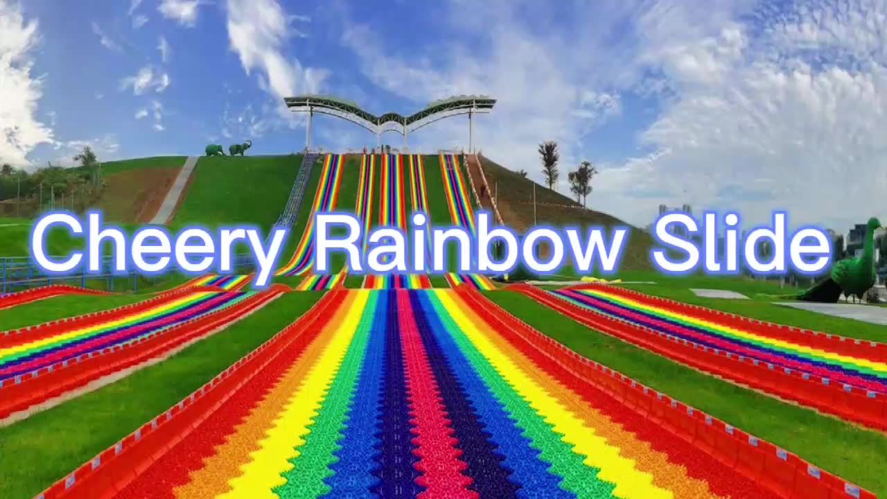 New Commercial Playground Amusement Park Equipment Rainbow Slide