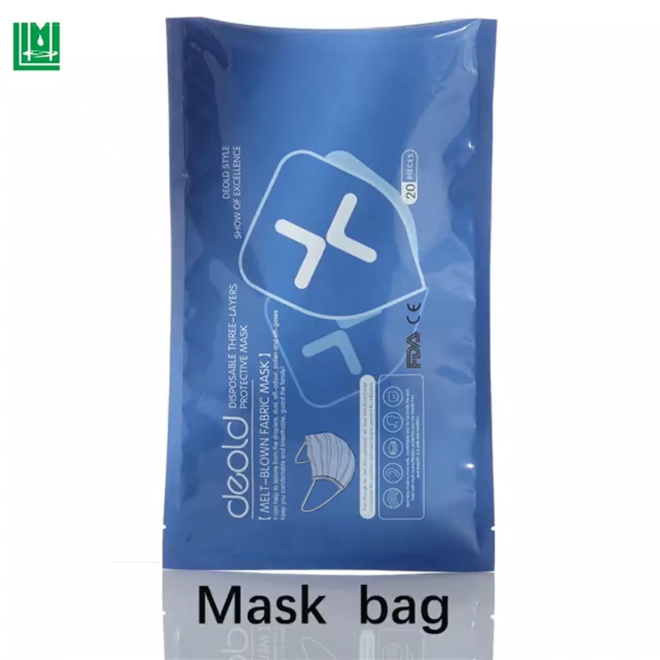 Custom Printed N95 Medical Face Masks Packaging Mylar Bag Pouch Sachet