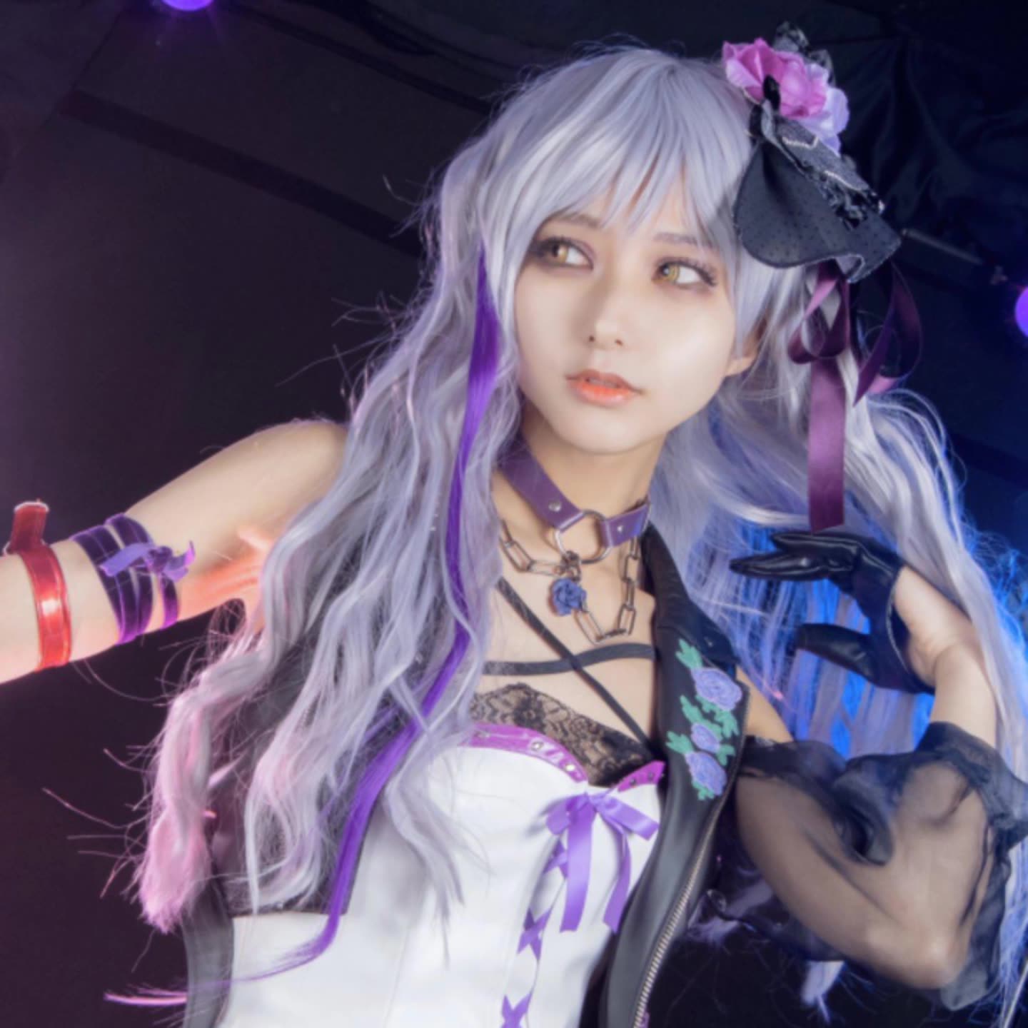 Minato Yukina wig BanG Dream!Cosplay 「HSIU 」 Light purple 