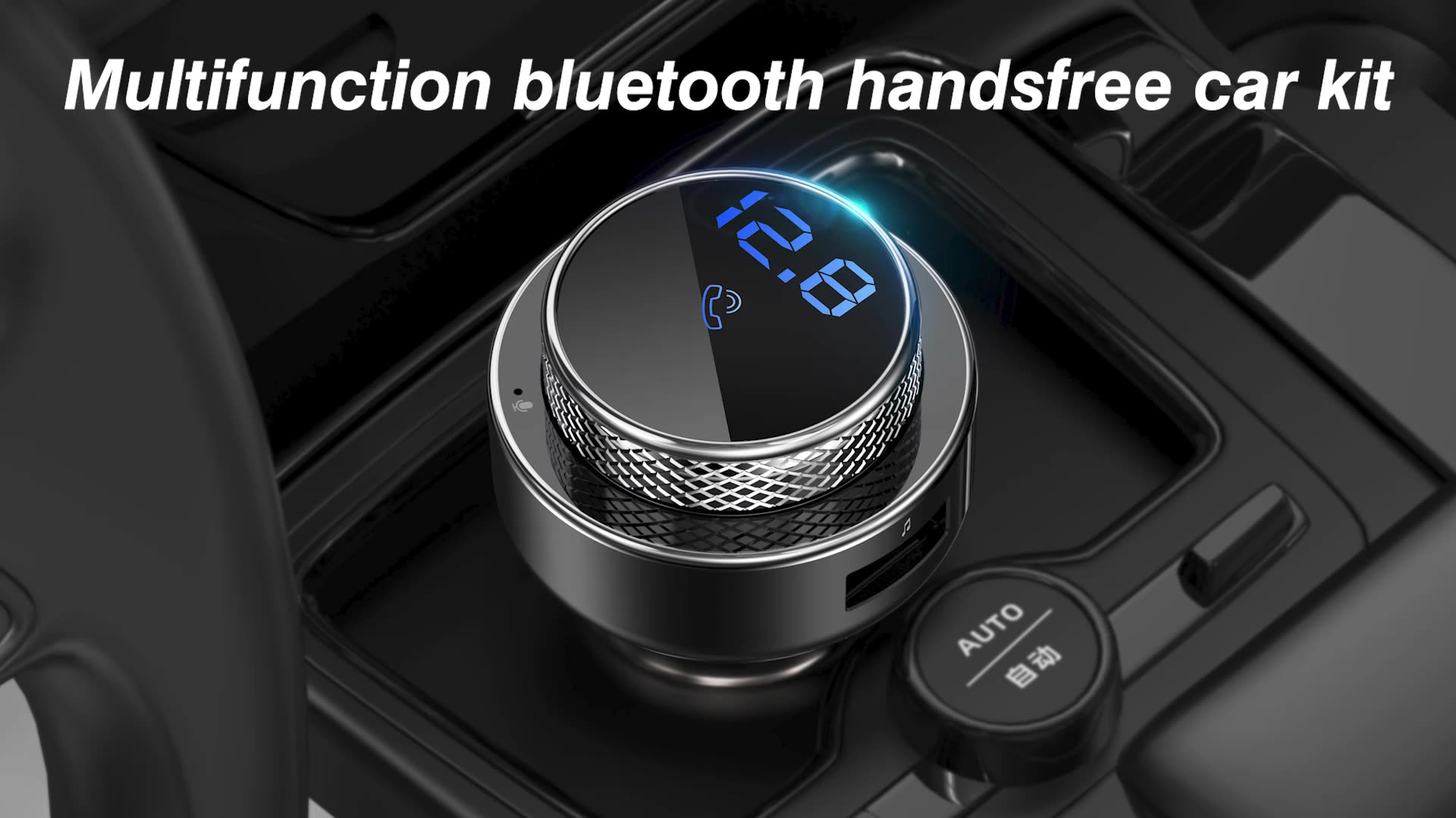 2 In 1 Gc16 Bluetooth Version 5.0 Dual Usb Fast Car Charger + Bluetooth