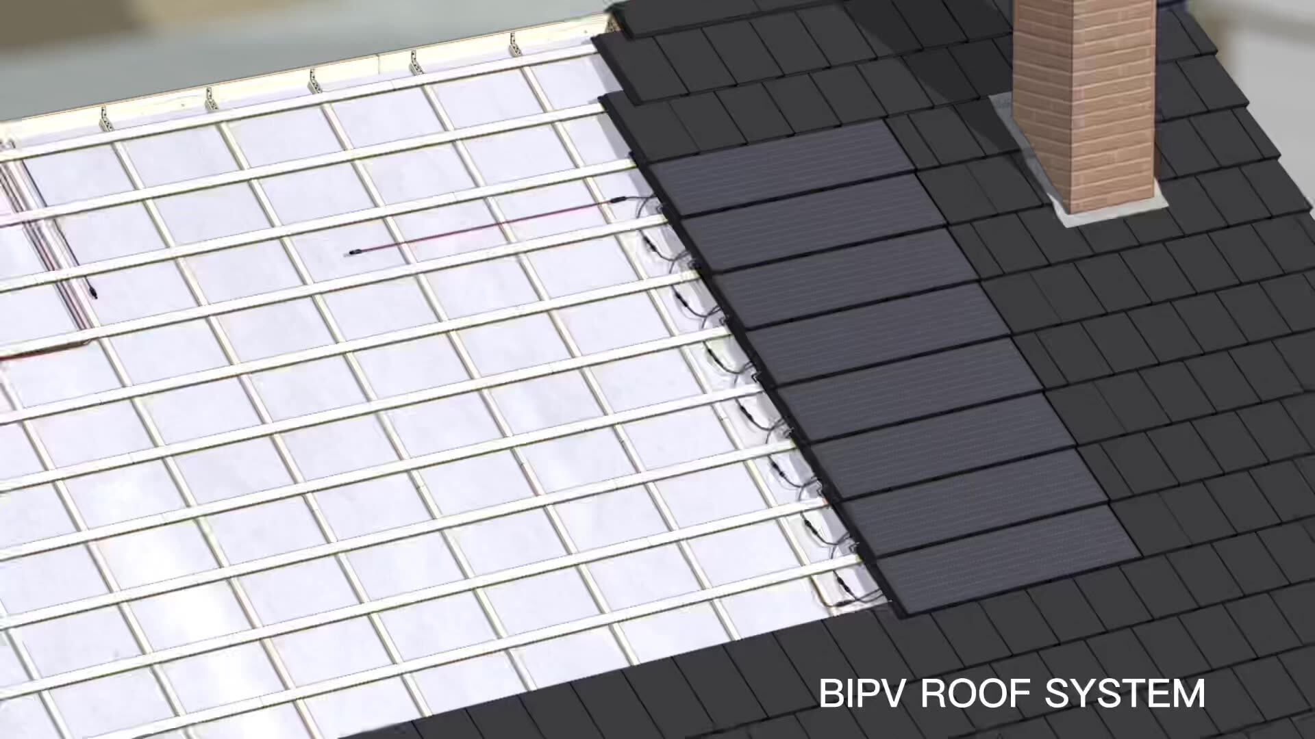 Tuv Certificate Bipv Plain Solar Roof Integrated Panel For Building